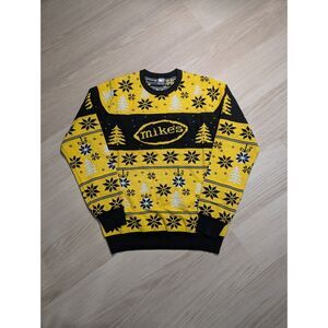 Mike’s Hard Lemonade Yellow Black Knit Sweater Large NWOT Holiday